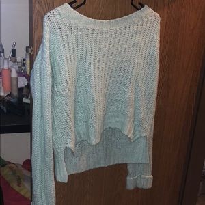 Mint Green Cropped Sweater